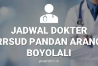 JADWAL DOTER RSUD PANDAN ARANG BOYOLALI