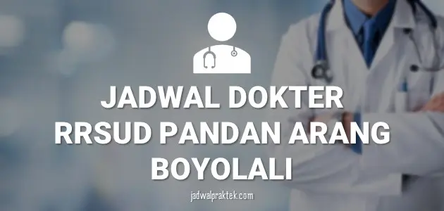 JADWAL DOTER RSUD PANDAN ARANG BOYOLALI