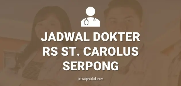 JADWAL DOKTER RS ST CAROLUS SUMMARECON SERPONG