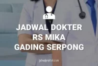 JADWAL DOKTER RS MITRA KELAURGA GADING SERPONG