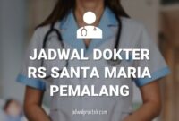 JADWAL DOKTER RS SANTA MARIA PEMALANG